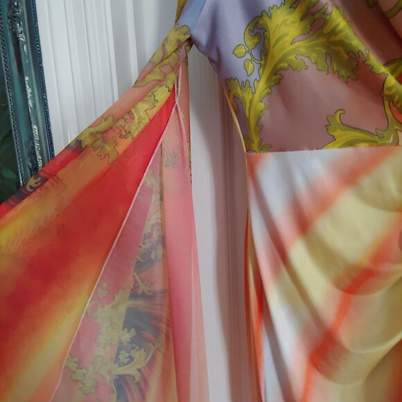 Venus Long Tropical Vacation Tropical Resort Cruise Ethereal Dress L Exotic - Picture 6 of 15